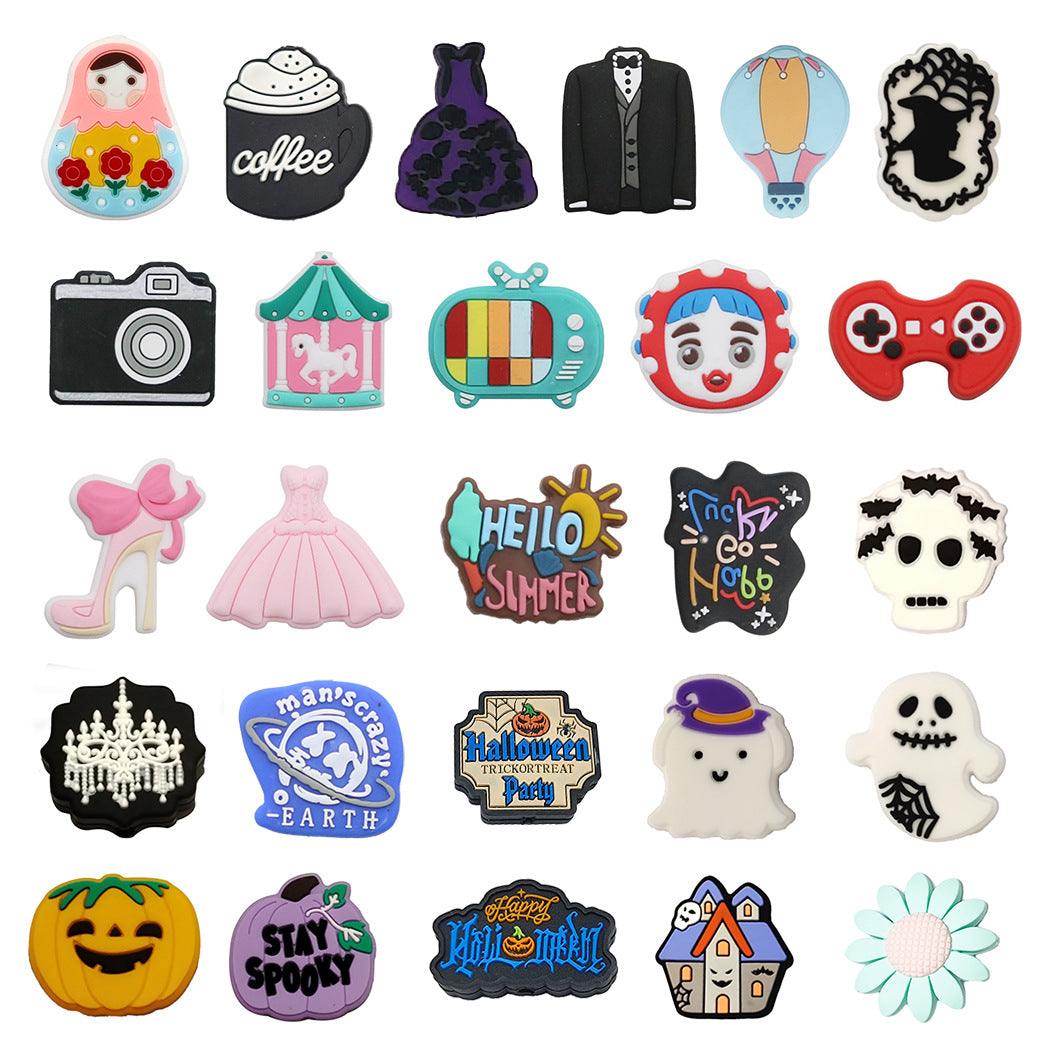 Wholesale  20pcs Customized new  silicone beads